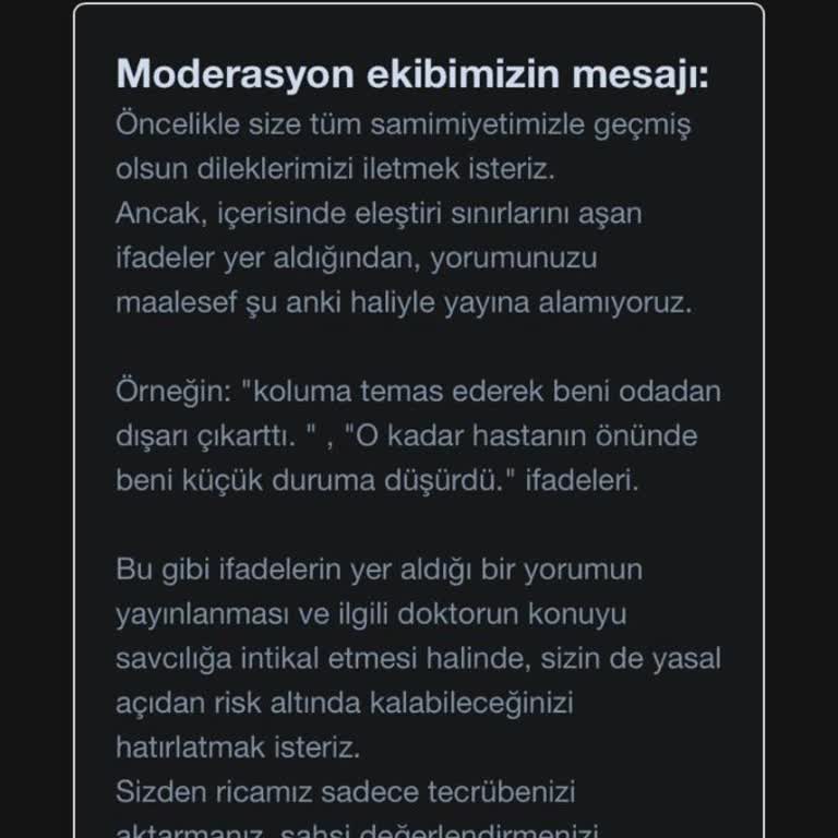 Doktor Yorumlarında Tarafsızlık Sorunu
