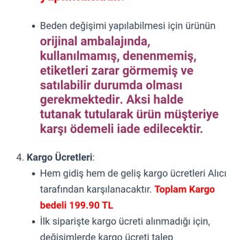 Ürün Değişiminde Zorluk Ve Ekstra Kargo Ücreti Şoku