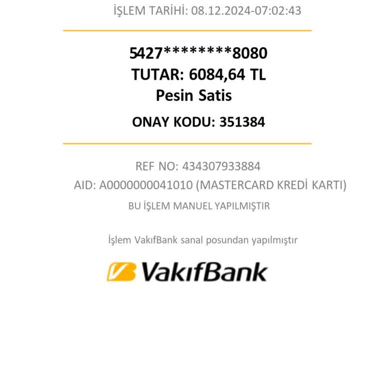 VakıfBank Kredi Kartımdan İzinsiz Kesinti