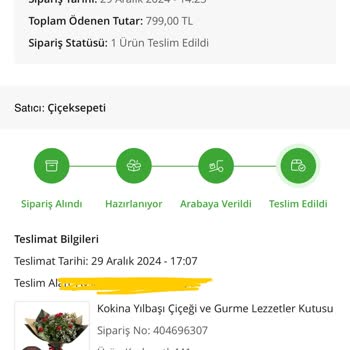 Çiçek Sepeti'nde Bayat Ürün Ve Yetersiz Müşteri Hizmeti