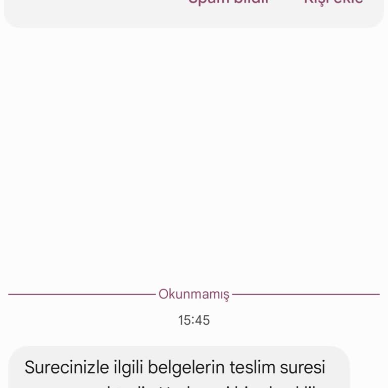 Tarafıma Gelen Yanıltıcı SMS