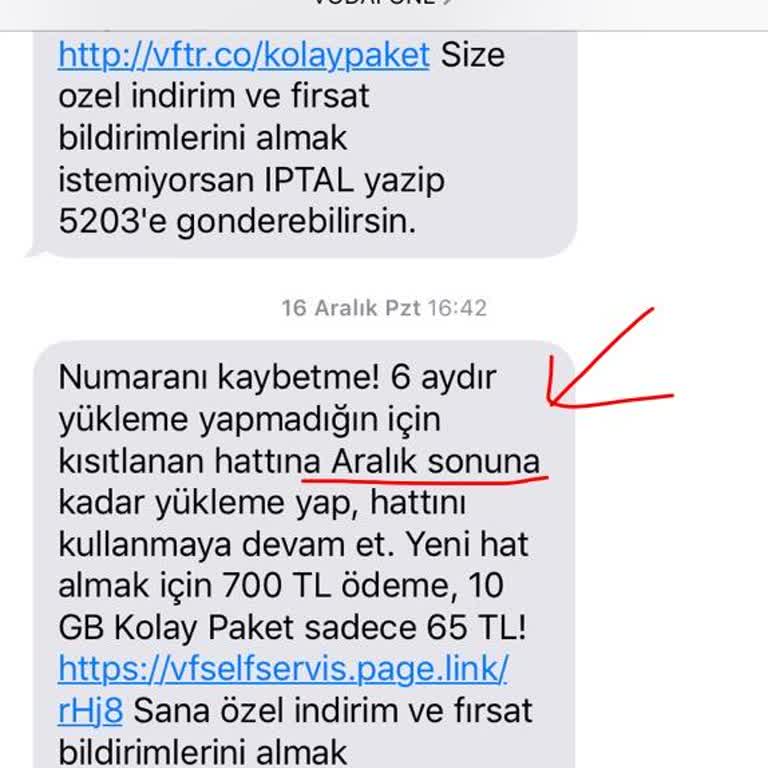 Vodafone'un Yanıltıcı Mesajları Ve Mağduriyet
