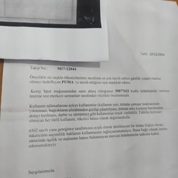 Puma Ayakkabıda Sürekli Açılma Sorunu Ve Yanıltıcı İnceleme Süreci