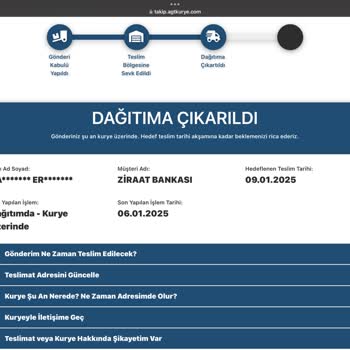 AGT Kargo İle Teslim Edilemeyen Ziraat Bankası Kartı