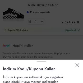 Boyner İndirim Kodu Sorunu: Sepette Geçerli Değil