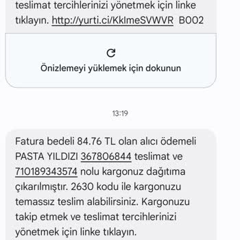 Pasta Yıldızı Gelmeyen Siparişler