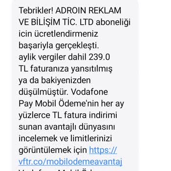 Vodafone Üzerinden İstenmeyen Üyelik Ve Fatura Sorunu