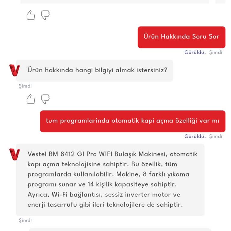 Vestel Bulaşık Makinesi Fonksiyon Sorunu
