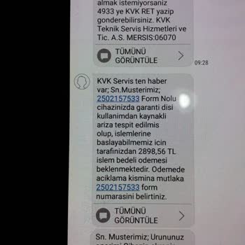 Garanti Kapsamında Arızalı Telefon Ve İlgisiz Müşteri Hizmetleri