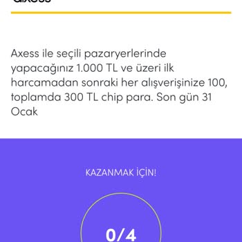 Axess Kampanyasında Eksik Chip-Para Yüklemesi