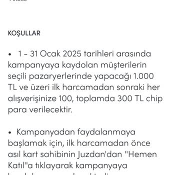 Axess Kampanyasında Eksik Chip-Para Yüklemesi