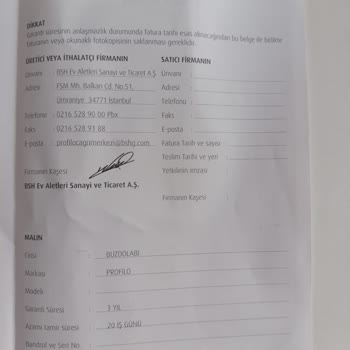 Profilo Buzdolabında Paslanma Sorunu