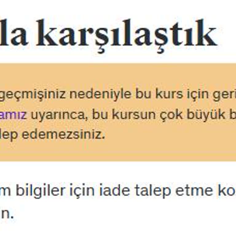 Udemy İade Politikası Ve Müşteri Hizmetleri Sorunu