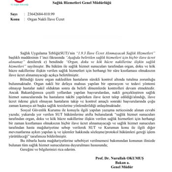 Ücretsiz Denilen Organ Nakli İçin Zorunlu Ek Ücretler