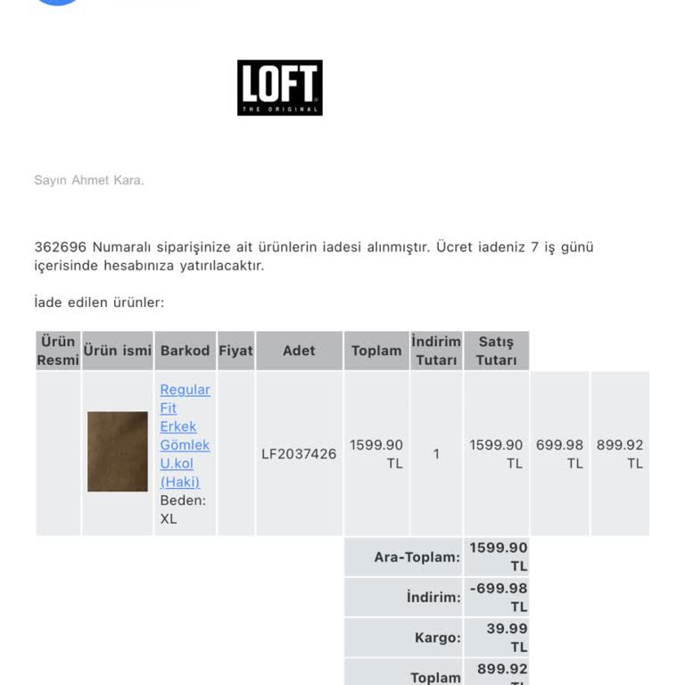 Loft İade Süreci Belirsizliği