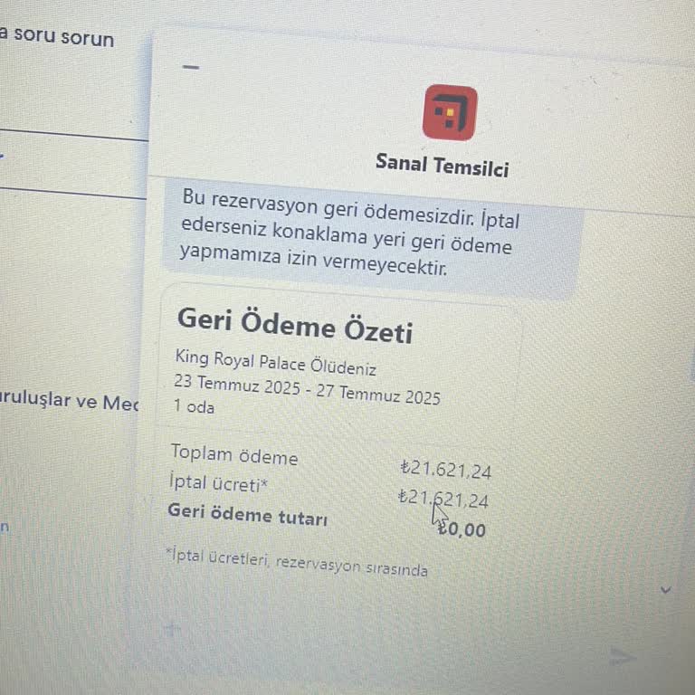 Hotels.com İptal Edilen Rezervasyonun Ücreti İade Edilmiyor