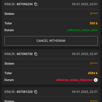 Kazanç İptali Ve Çekim Sorunu