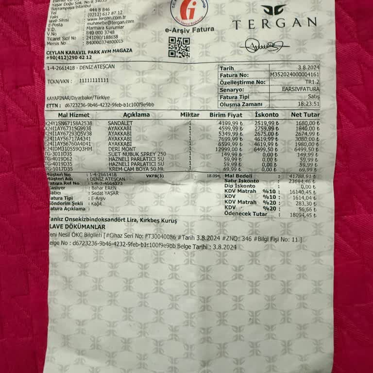 Tergan Mağazasından Alınan Ayakkabılarda Renk Değişimi Ve İlgisizlik