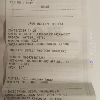 Kısa Sürede Yıpranan Ayakkabı Ve Yetersiz Müşteri Hizmeti