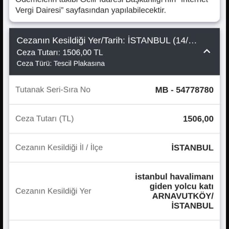 Emniyet Genel Müdürlüğü Havaalanında Haksız Park Cezası