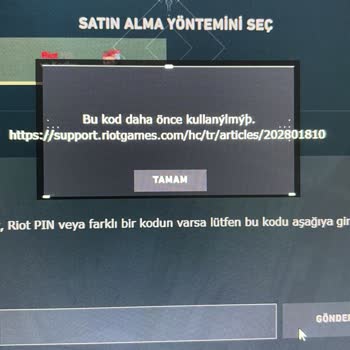 Valorant Point Yükleme Sorunu: Kod Kullanılmış Görünüyor