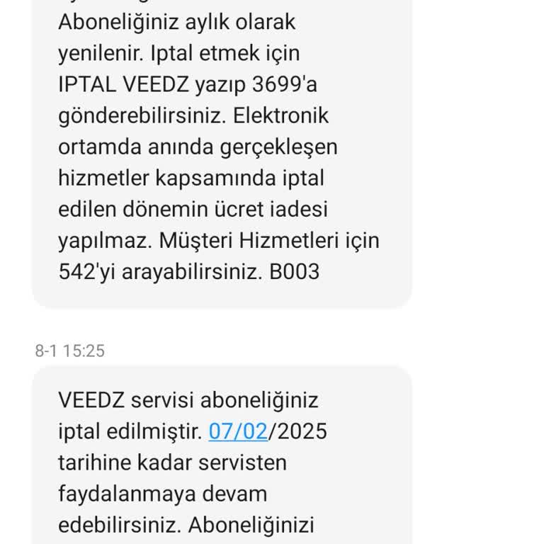 Veedz-tr.com Vodafone Faturama İzinsiz Abonelik Yansıttı