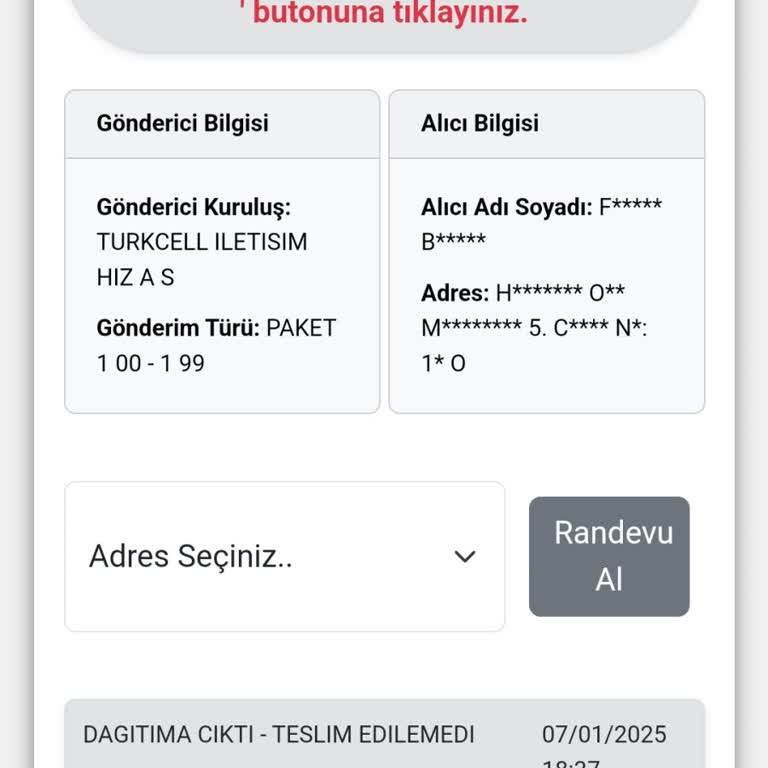 Kuryenet Teslimat Sorunu Ve Yanıltıcı Bilgilendirme