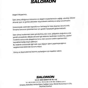Boyner'den Aldığım Salomon Ayakkabının Kalite Sorunu Ve İade Problemi