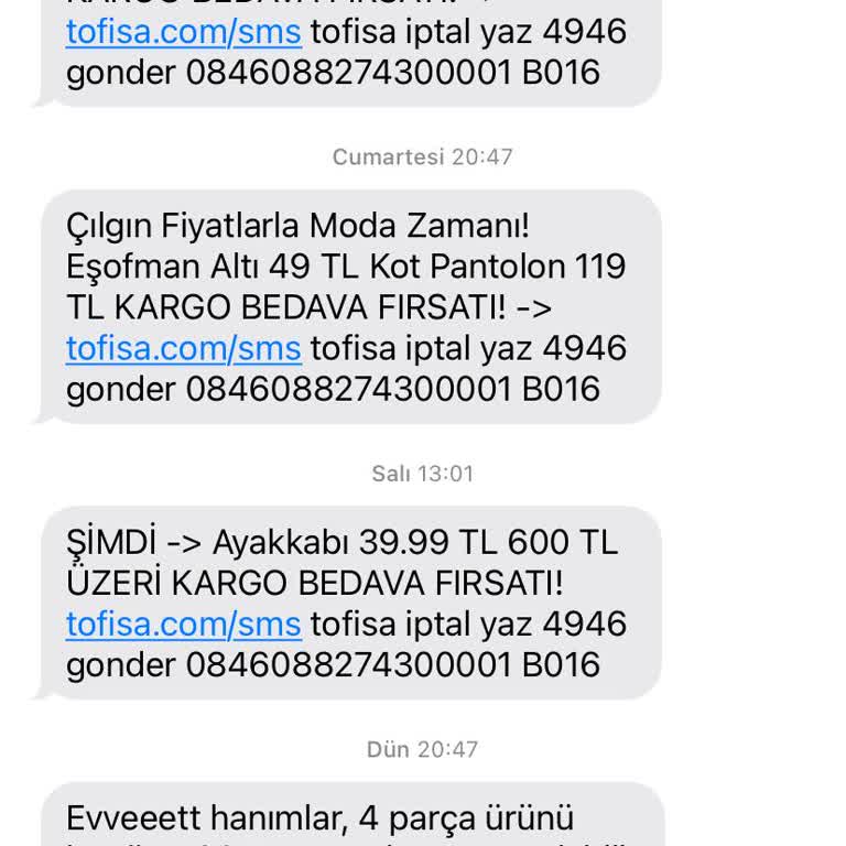 Tofisa Üyelik Ve SMS İptali Talebi: Gereksiz Mesajlardan Rahatsızlık
