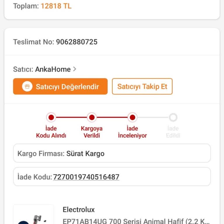Ankahome Geciken İade: Dikey Süpürge Sorunu