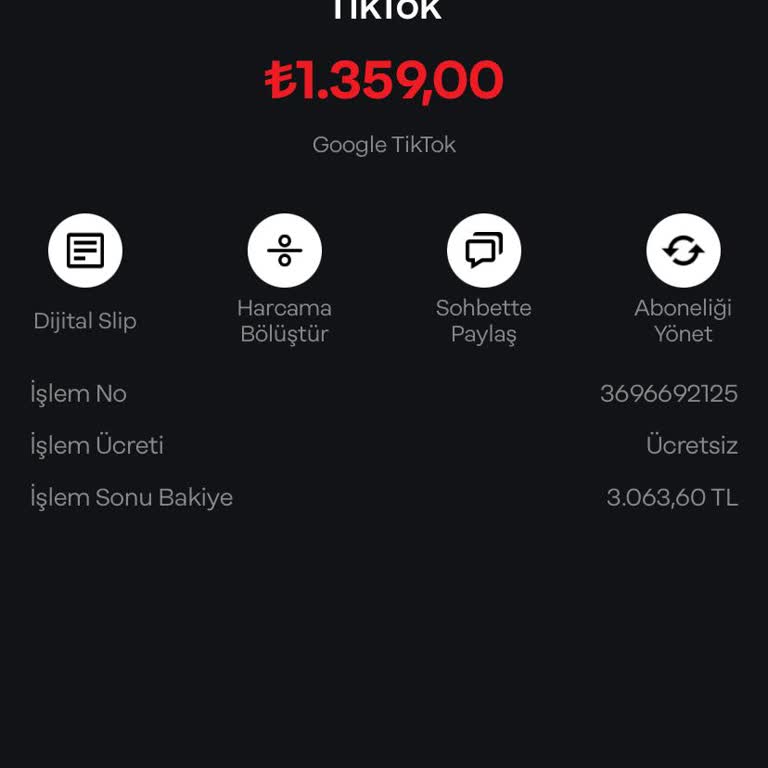 Habersiz TikTok İşlemleri Ve İade Talebi