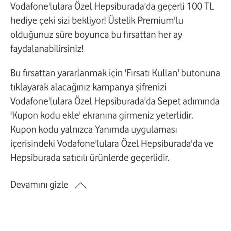 Vodafone Ve Hepsiburada İndirim Kodu Sorunu