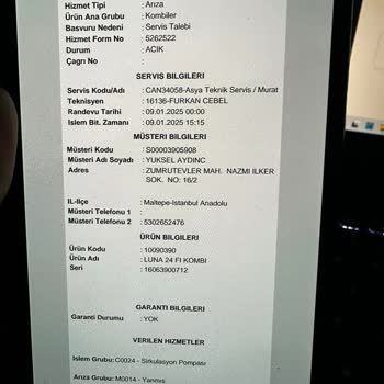 Baymak Luna Kombi Servisinde Haksız Fiyatlandırma Ve Arızalı Parça Sorunu