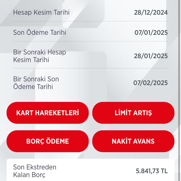 Kredi Kartı Limit Artışı Sorunu