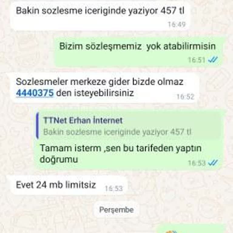 Yanıltıcı İnternet Tarifesi Ve Müşteri Hizmetleri Sorunu