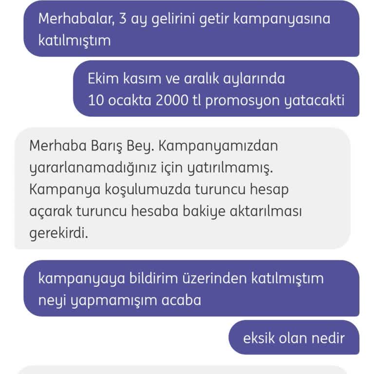 ING Bank Promosyon Sorunu: Taahhüt Edilen Ödeme Yapılmadı