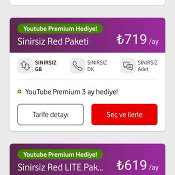 Vodafone Red Limitsiz Tarifeye Geçiş Engeli