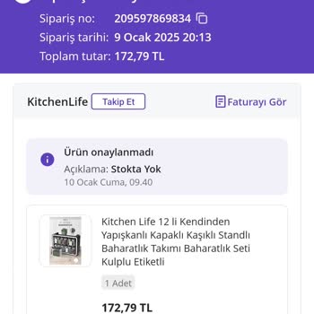 N11 Ve Kitchen Life Sipariş İptali!