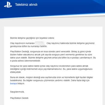 Çalınan PSN Hesabı Ve Yetkisiz Alışveriş Sorunu