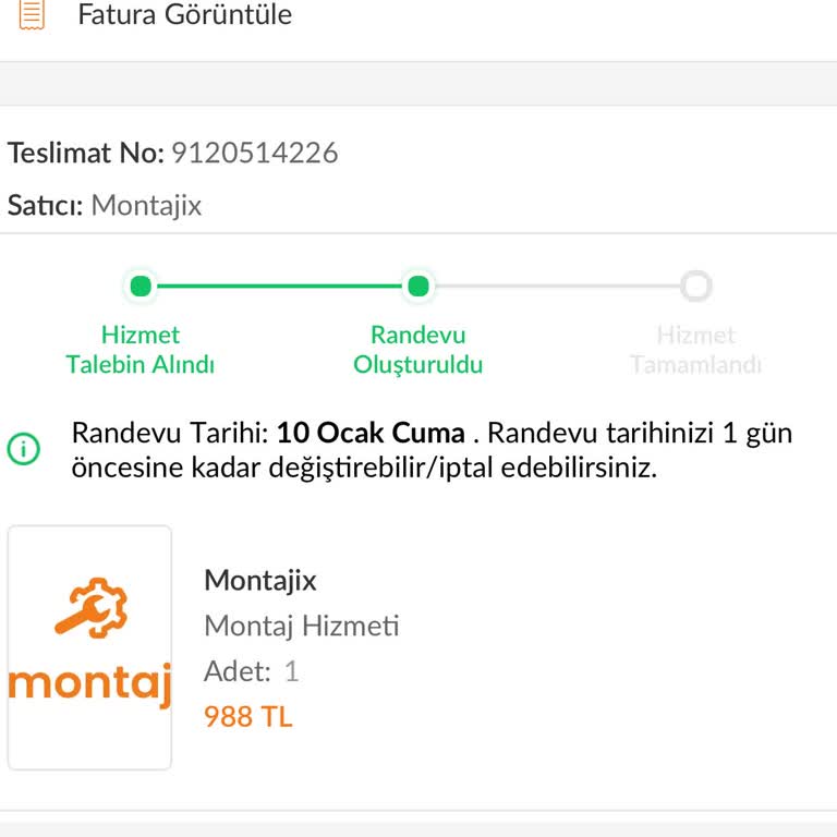 Montaj Hizmetinde Yaşanan Aksaklık Ve İletişim Sorunu