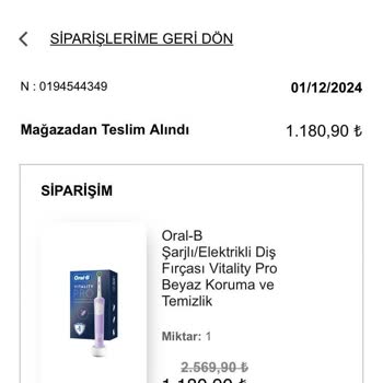 Watsons'tan Aldığım Elektrikli Diş Fırçası Çalışmıyor Ve Destek Alamıyorum