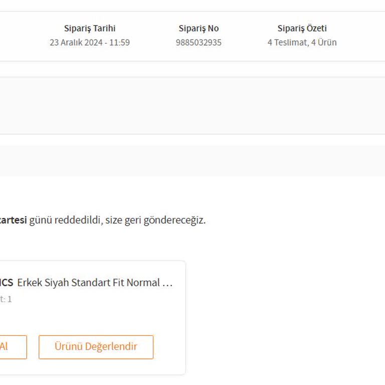 Trendyol Yanlış Fatura Seçeneği Yüzünden İade Sorunu