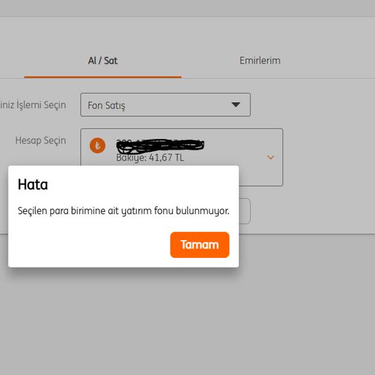 ING Hesabımda Fon Satış Sorunu Ve İletişim Eksikliği