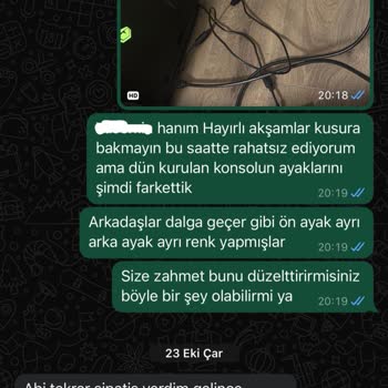Yanlış Renkli Ayaklar Ve Boya Kusması: Ergül Mobilya Hayal Kırıklığı