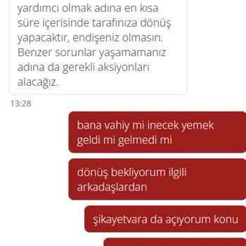 Yemeksepeti Sipariş Teslimatında Yaşanan Sorun