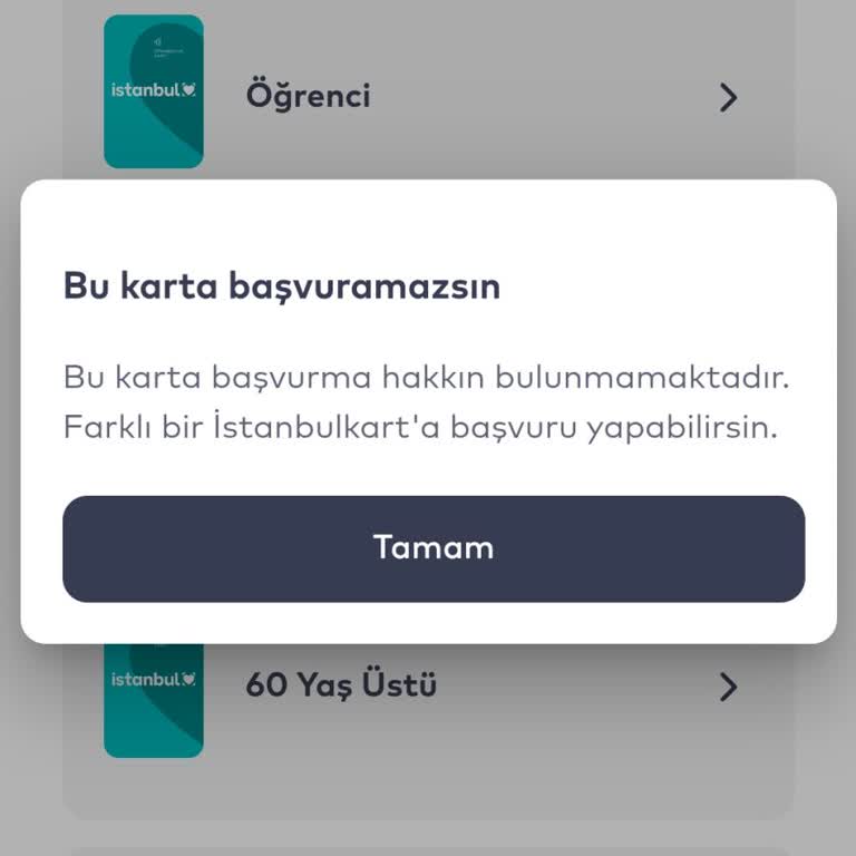 Öğretmen İstanbulkart Başvurusu Engeli