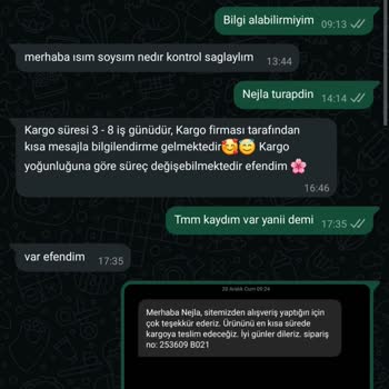 Bir Aydır Bekleyen Sipariş Sorunu