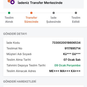 İade Sürecinde Gecikme Ve Yardım Beklentisi