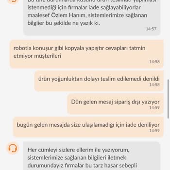 Robotik Cevaplar Ve Teslim Edilmeyen Sipariş Mağduriyeti