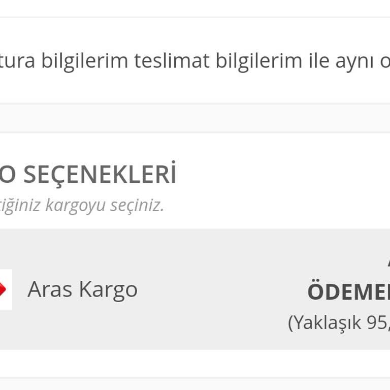 Aras Kargo'nun Beklenmedik Kargo Ücreti Sürprizi